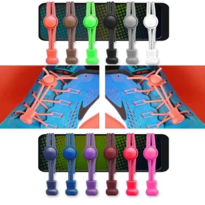 Système de verrouillage élastique sans cravate lacets lacets coureurs enfants adultes-
