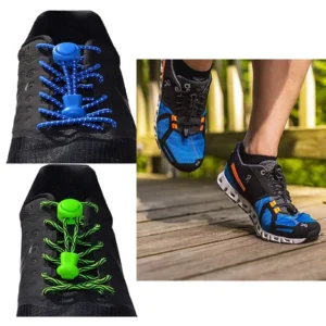 Sans cravate verrouillage élastique système de dentelle lacets chaussures lacets sports coureurs enfants adultes -